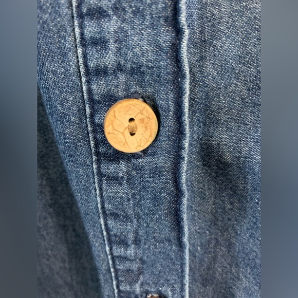 Original TY Wear Jean Shacket Jacket Shirt-Size 20W-Embroidered Floral Design - Picture 5 of 14